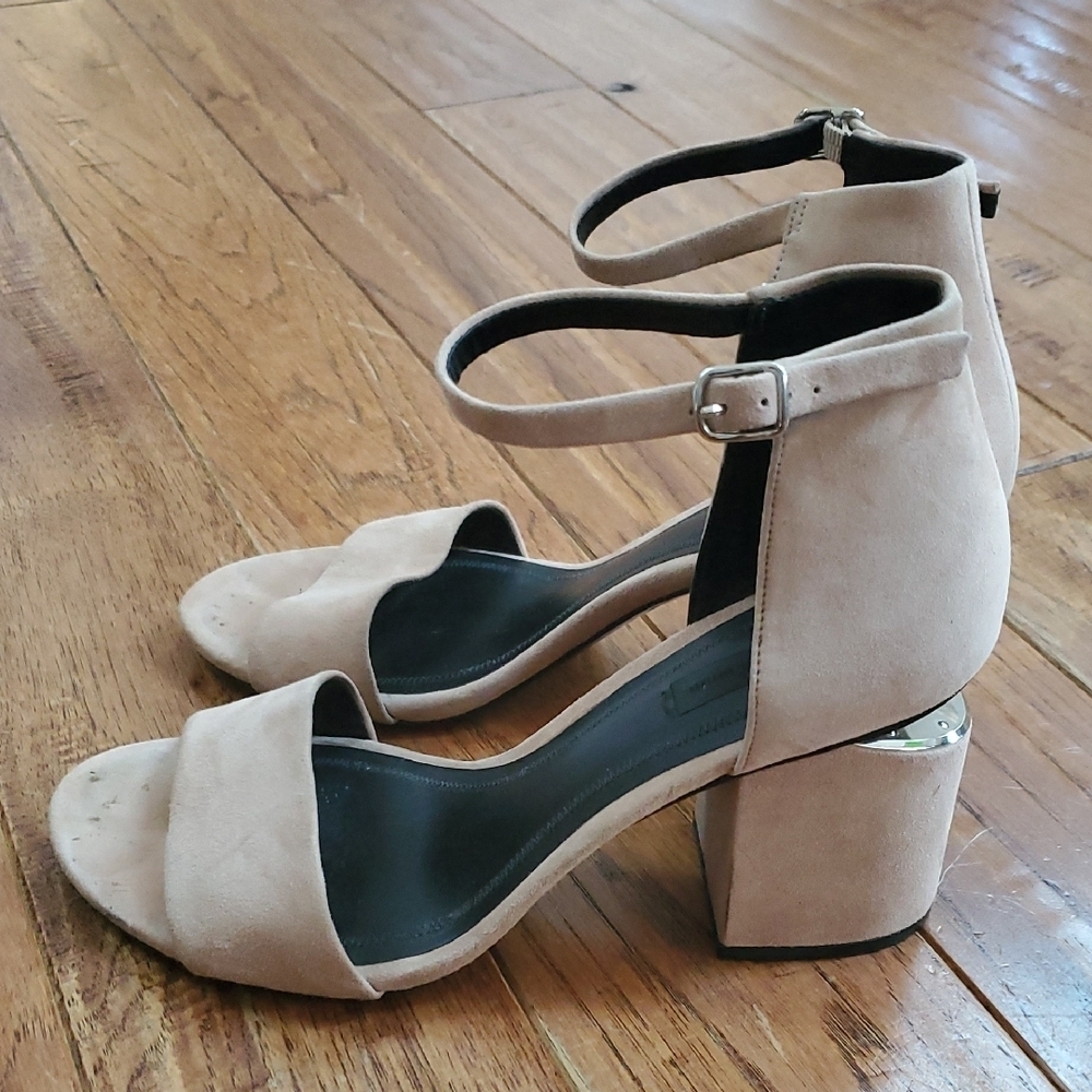 Alexander Wang Abby Nude Block Heel Sandals